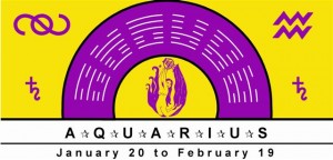 Aquarius Symbol with planetary rulership of Saturn