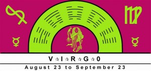 Virgo Symbol with planetary rulership of Mercury